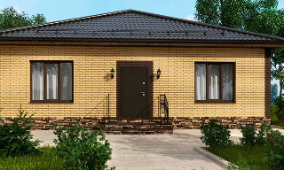 Проекты одноэтажных домов из кирпича | Строй-Сть - Усть-Илимск от 3653 рублей