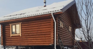 Баня из оцилиндрованного бревна под ключ в Усть-Илимске - от 135681 рублей